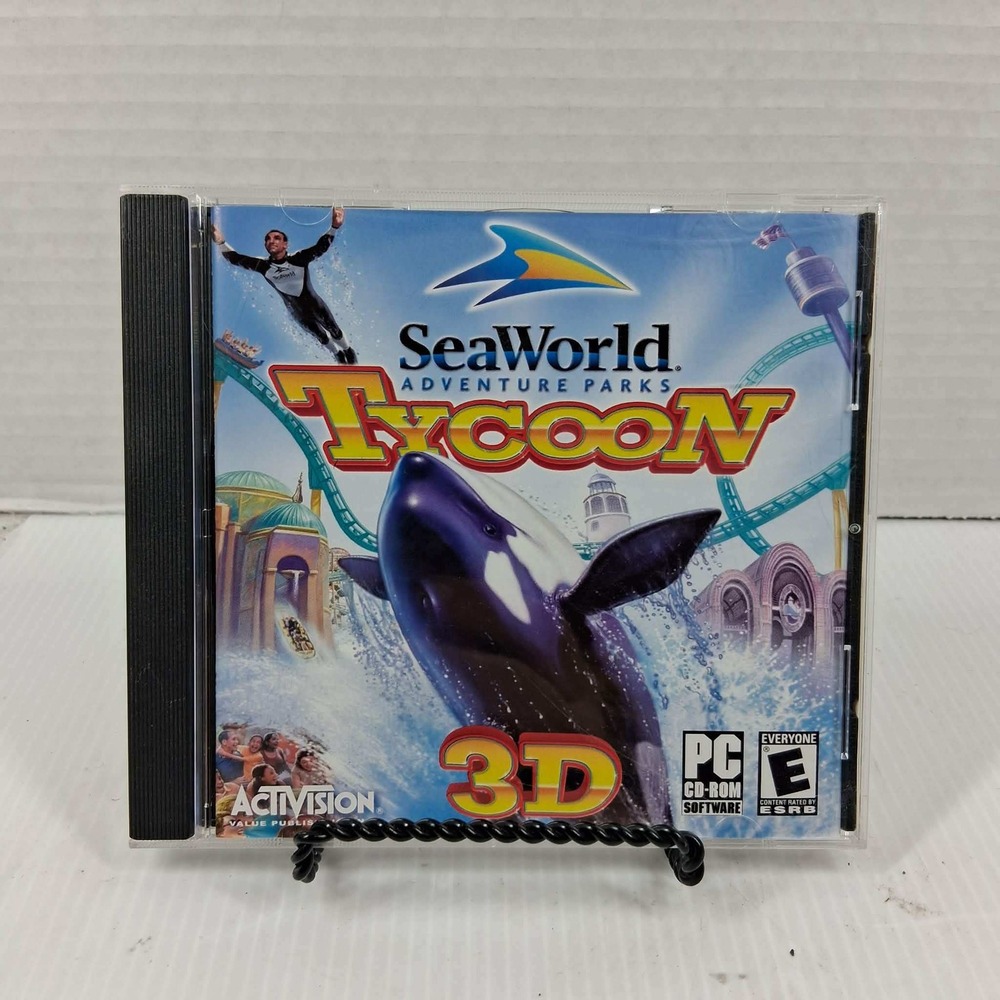 SeaWorld Adventure Parks Tycoon 3D PC CD-ROM 2004 Activision Simulation Game